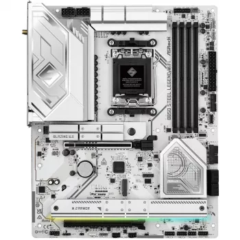 Pagrindinė plokštė ASROCK B850 Steel Legend WiFi ATX — AMD B850, lizdas AM5, DDR5, 4x DIMM, 4x M.2, Wi‑Fi 7, 2.5Gb LAN