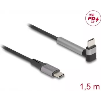 USB kabelis DeLOCK 81172 1,5 m USB-C juodas pilkas USB 2.0