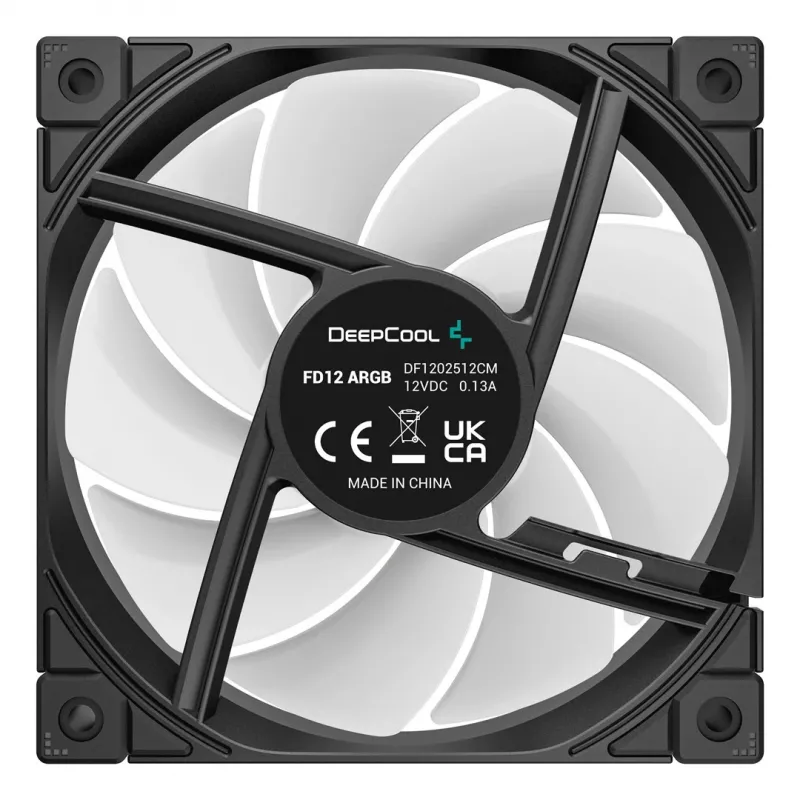 Ventiliatorių rinkinys DeepCool FD12 ARGB-3 in 1 12 cm juodas/baltas 3 vnt. Maksimalus oro slėgis 2.56 mmH2O