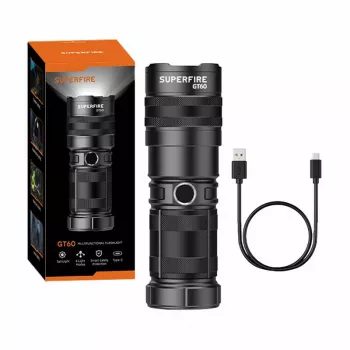 Žibintuvėlis Superfire GT60, 2600 lm, įkraunamas per USB-C