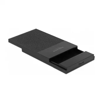 Išorinis HDD/SSD dėklas DeLOCK 42011 Juodas 2,5 colio SATA III 5 Gbit/s