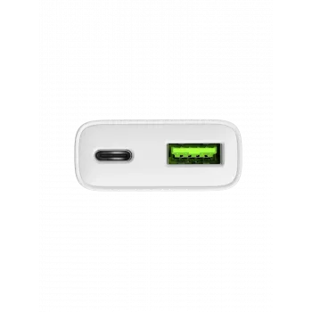 Maitinimo adapteris NATEC Ribera NUC-2376 — 1× USB-A, 1× USB-C, 3 A išėjimas