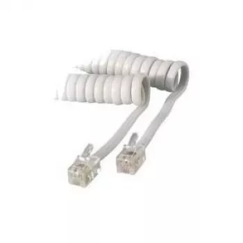 S/CONN 4m RJ10 permatomas baltas laidinis telefono ragelio laidas