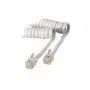 S/CONN 4m RJ10 permatomas baltas laidinis telefono ragelio laidas