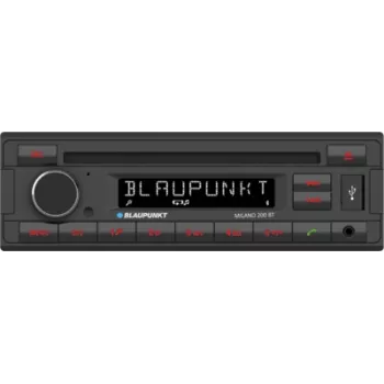 Automagnetola BLAUPUNKT Milano 200 BT CD Bluetooth USB – vieno DIN, CD grotuvas, Bluetooth laisvų rankų įranga, USB atkūrimas