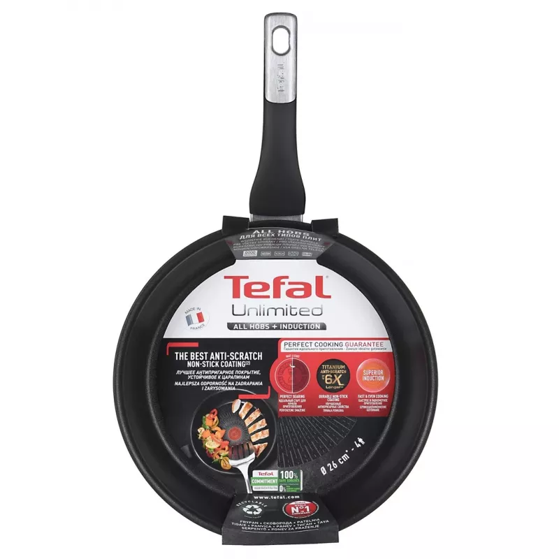 Universali keptuvė Tefal Unlimited G2550572 26 cm, aliuminis, nelipni titano danga, tinka indukcijai