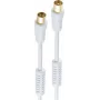 shiverpeaks ®-BASIC-S--Anteno jungiamasis kabelis, 100% ekranuotas, auksuoti kontaktai, apvalkalo srovės filtras, 100 dB, baltas, 1,0 m (BS80202-128-G)