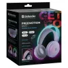 Belaidės ausinės ant galvos DEFENDER Freemotion B651 – binauralinės, uždaros akustinės, 20–20000 Hz, 105 dB, USB-C, AUX