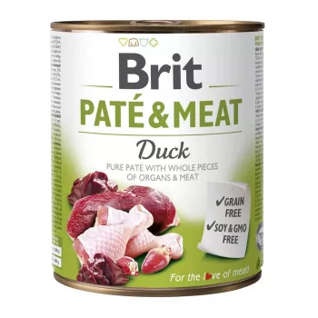 BRIT Paté & Meat with Duck – šlapias šunų ėdalas – 800g