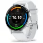 Išmanusis laikrodis GARMIN Venu 3 — 1,4 colių AMOLED, 45 mm korpusas, GPS, Wi‑Fi, 8 GB, sidabrinis/baltas, silikoninis dirželis