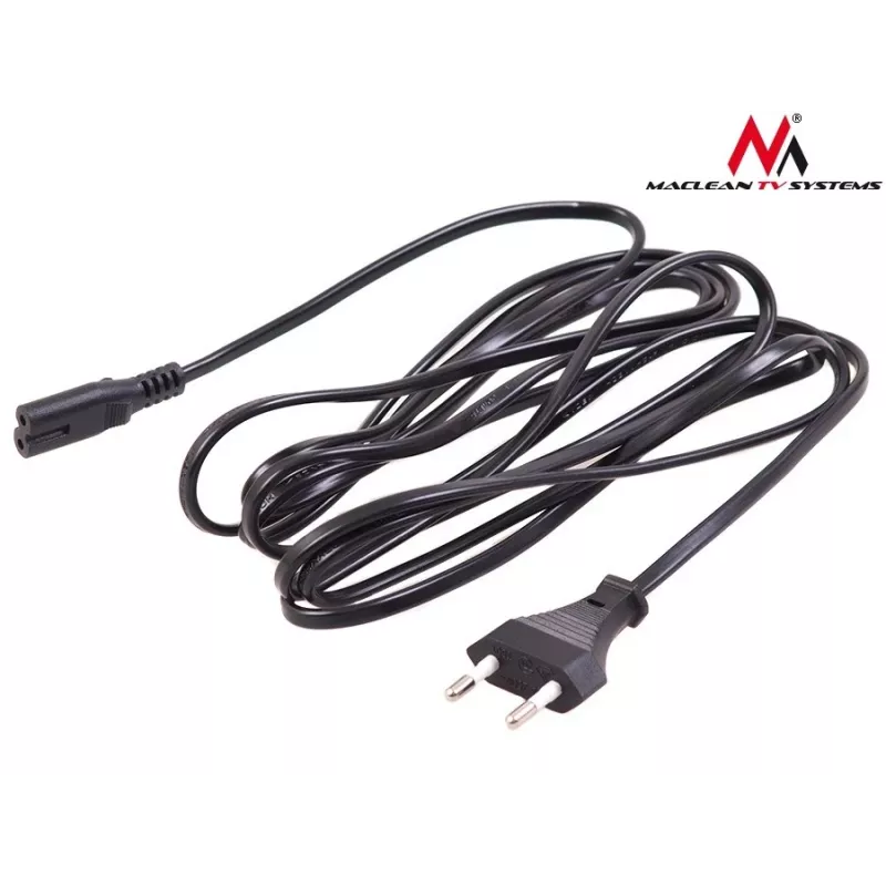 Maclean MCTV-809 maitinimo kabelis, EU kištukas – Figure-8 (C7), 1,5 m