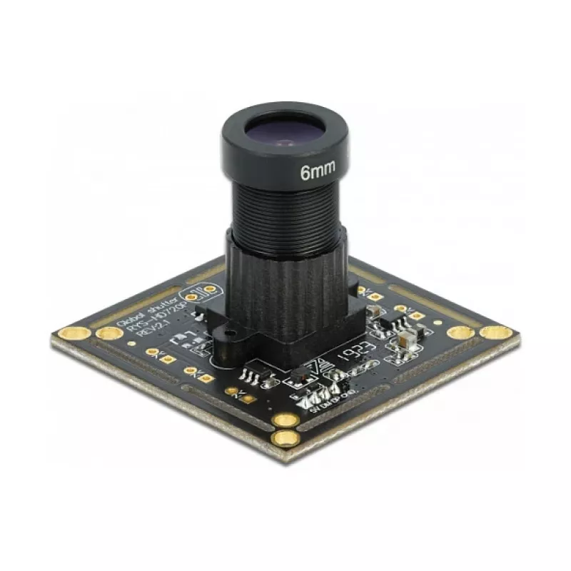 Delock 96397 USB 2.0 kameros modulis, 0,92 MP, global shutter, 36° fiksuoto fokusavimo, juodas/baltas