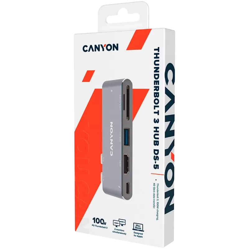 CANYON DS-5 5in1 Thunderbolt 3 4K Space Grey