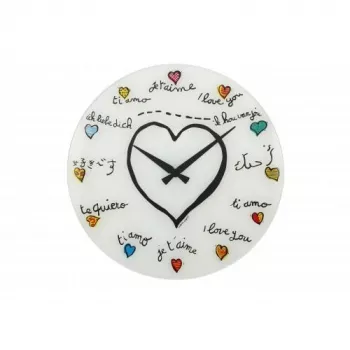 NeXtime klok 8030 Loving You, Ø43 cm, sieninis, baltas / daugiaspalvis