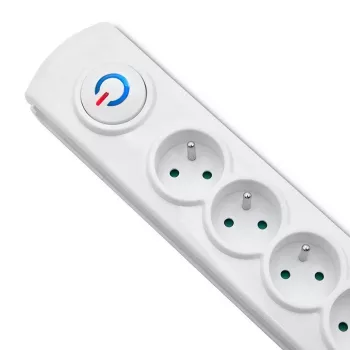Apsauginis įtampos filtras Qoltec 50293 Baltas 8 AC lizdai 230 V