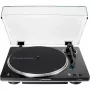 Patefono grotuvas Audio-Technica AT-LP70XBTBS, juodas/sidabrinis, visiškai automatinis, diržinė pavara, Bluetooth, integruotas fono išankstinis stiprintuvas