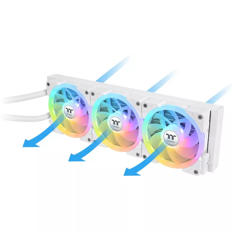 Skysčio aušintuvas AIO THERMALTAKE MAGFloe 360 Ultra White, 360 mm radiatorius, baltas