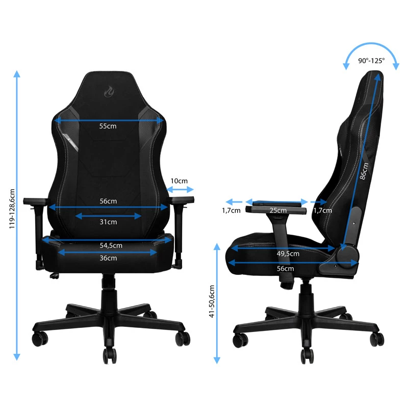 Nitro Concepts X1000 apmuštas sėdynė ir atlošas