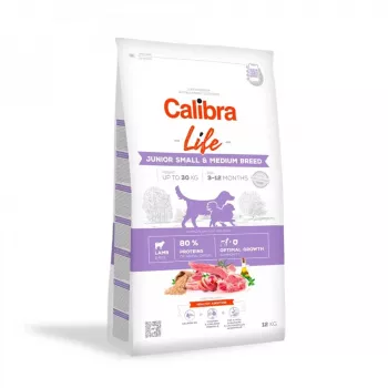 Sausas šunų ėdalas Calibra Life Junior Small & Medium breed Lamb 12 kg