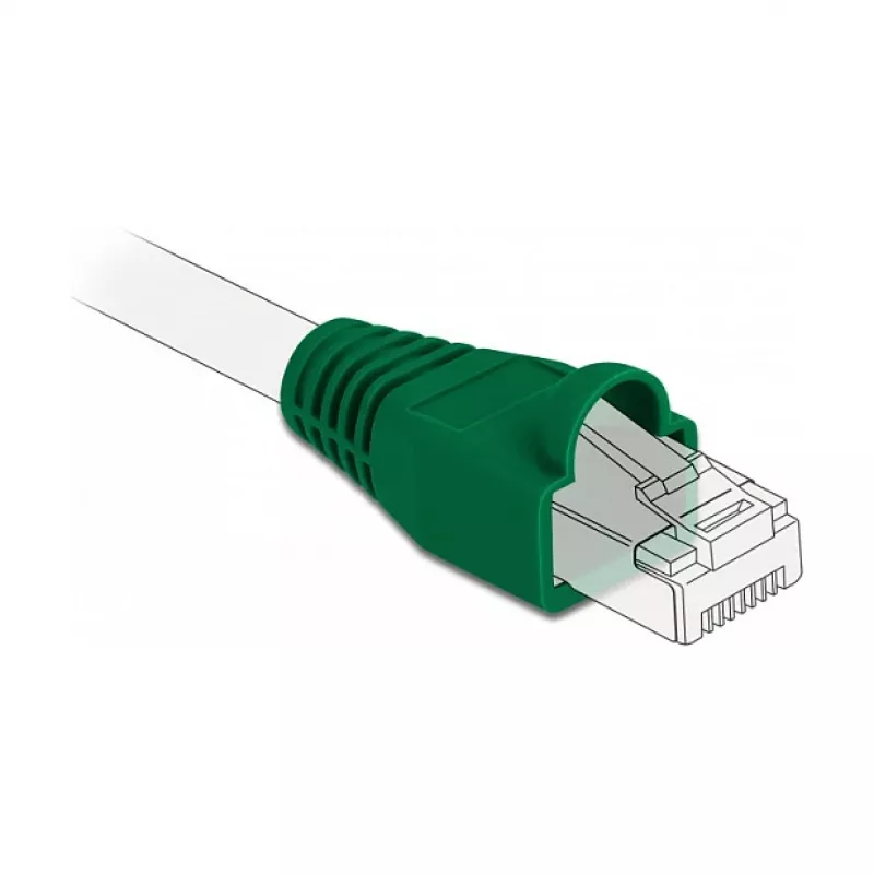 Įtempimo mažinimo elementas RJ45 kištukui DeLOCK 86726 žalias 20 vnt.