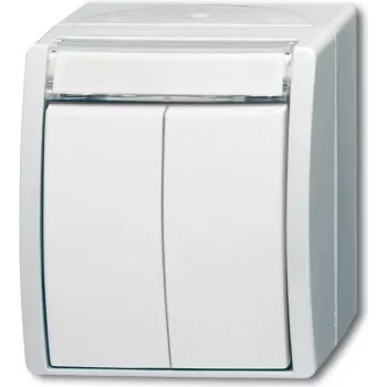 BUSCH JAEGER 1484-0-0379 - Mygtukai - Balti - IP44 - CE - 74 mm - 55 mm