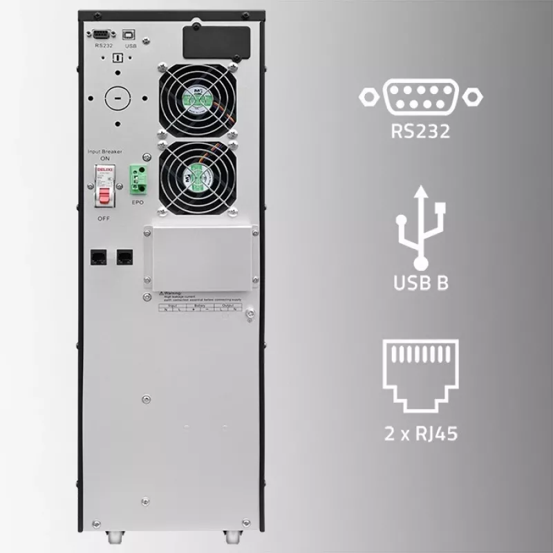 Nepertraukiamo maitinimo šaltinis QOLTEC 52283 6kVA 6000W PF 1.0