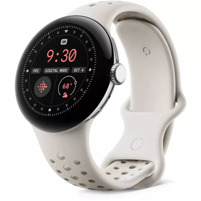 Google laikrodžio dirželis išmaniesiems laikrodžiams - dydis S - porcelianinė spalva - skirta Pixel Watch 3 (GA06133-WW)