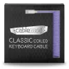 CableMod Classic Coiled CM-CKCA-CW-PW150PW-R klaviatūros kabelis spiralės formos, USB-C ir USB-A, 150 cm, Rum Raisin