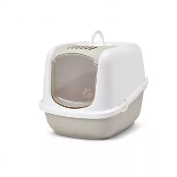 Uždaras katės kraiko dėžė Savic Nestor Jumbo, plastikas, 66,5×48,5×46,5 cm, Coffee/White