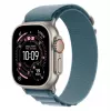 Apple Watch Ultra 3 GPS + Cellular 49mm natūralaus titano korpusas su šviesiai mėlynu Alpine Loop dirželiu - vidutinis