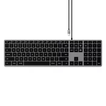 Satechi Slim W3 klaviatūra USB-C su skaičių bloku (pilka)
