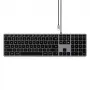 Satechi Slim W3 klaviatūra USB-C su skaičių bloku (pilka)