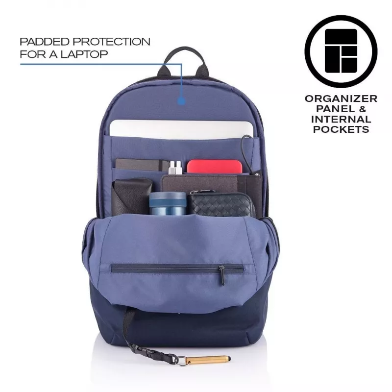 Kuprinė XDDESIGN Bobby Soft su 15,6 col. nešiojamojo kompiuterio skyriumi, 16 L, tamsiai mėlyna, PET