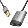 Vention USB išorinė garso plokštė 0,15 m pilkas metalas