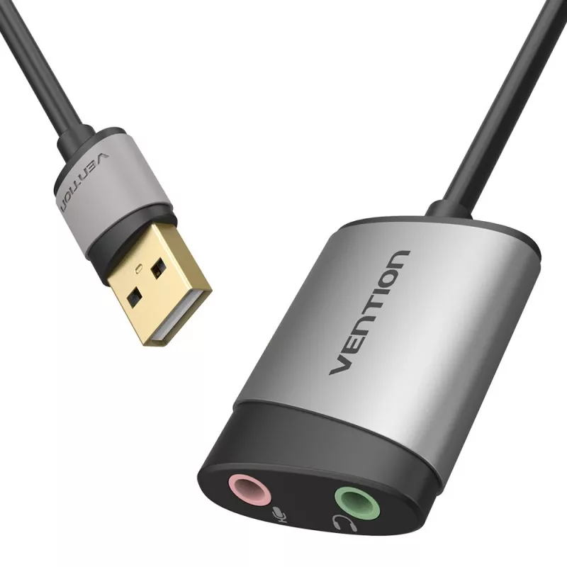 Vention USB išorinė garso plokštė 0,15 m pilkas metalas