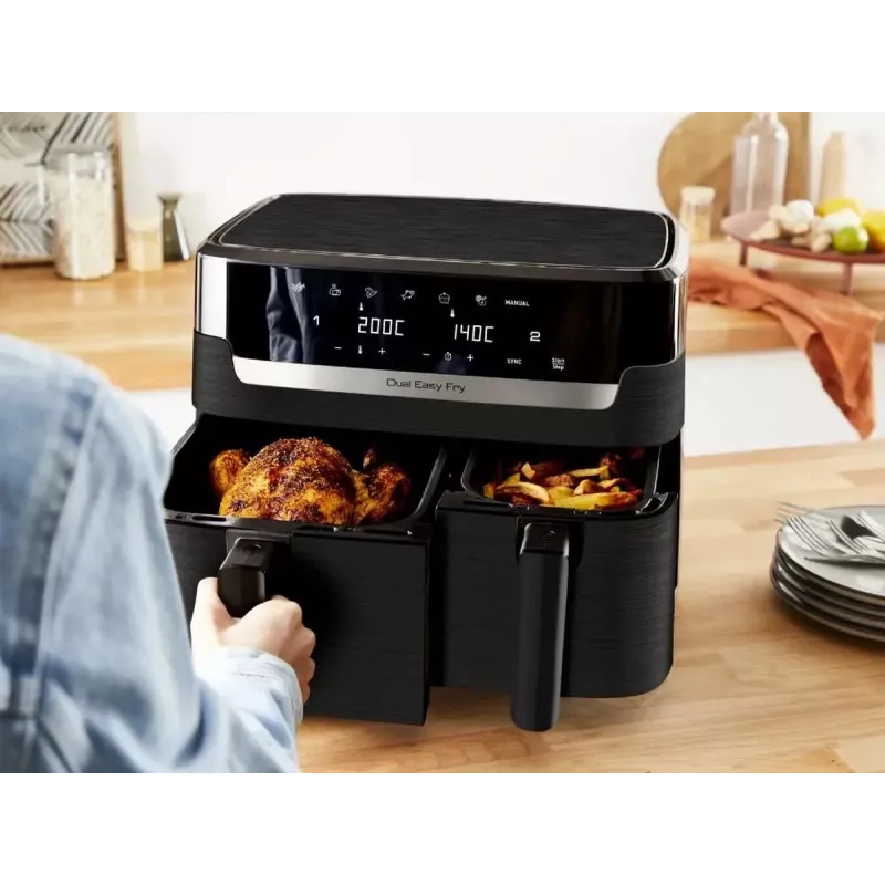 Karšto oro gruzdintuvė Tefal Easy Fry EY901N Double 8.3 L 2700 W Juoda