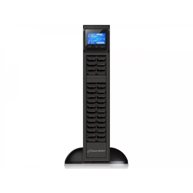 PowerWalker VFI 1000CRM LCD nepertraukiamo maitinimo šaltinis (UPS) Dvigubo keitimo (Online) 1 kVA 800 W 3 AC išėjimo lizdai