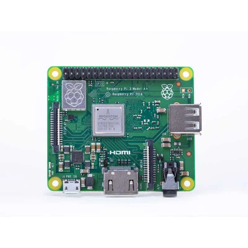 Raspberry Pi 3 Model A+ - vienos plokštės kompiuteris - Broadcom BCM2837B0 / 1,4 GHz - RAM 512 MB - 802,11a/b/g/n/ac, Bluetooth 4,2