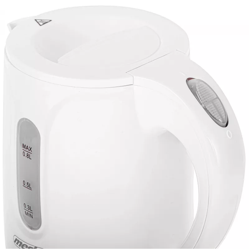 Mesko virdulys MS 1376 | Elektrinis | 850 W | 0,8 L | Plastikinis | 360° sukamas pagrindas | Baltas