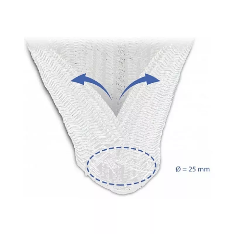 Pintas movos vamzdelis DeLOCK 20816 10 m x 25 mm baltas