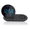 Blaupunkt CR85BK radijas su FM PLL imtuvu, USB įkrovimu, belaidžiu įkrovimu, vidaus/lauko temperatūra, juodas