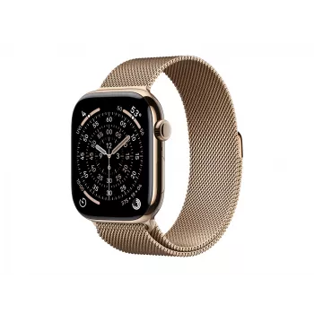 Apple Watch Series 11 GPS + Cellular 46mm Auksinis Titanio Korpusas su Auksine Milano Kilpa Juosta - S/M (MFD74ZR/A)