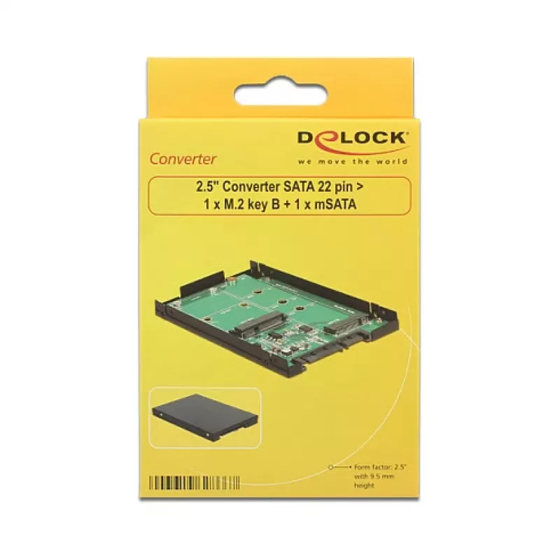 DeLOCK 62866 vidinė sąsajos plokštė M.2 mSATA