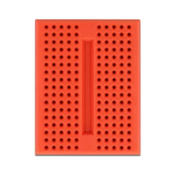 Breadboard DELOCK 18318 – plastikinė litavimo nereikalaujanti prototipinė plokštė, 36 × 46 × 10 mm, raudona