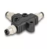 Kabelio skirstytuvas DeLOCK M8 T-Splitter A-koduotas 4 kontaktų 1 x kištukas į 2 x kištukus