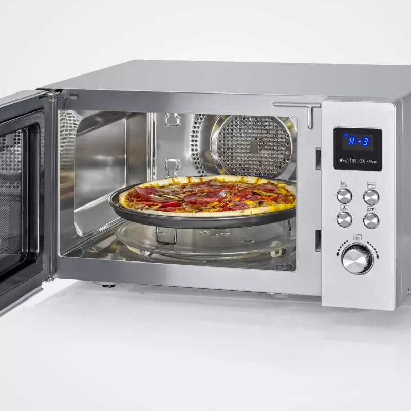 Kombinuota mikrobangų krosnelė SEVERIN MW 7918, ant stalviršio, 25 L, 900 W, LED ekranas, sidabrinė