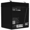 UPS baterija Green Cell AGM44 – 12 V 4,5 Ah sandarioji švino rūgšties (VRLA), 101×70×90 mm, 1,35 kg, juoda