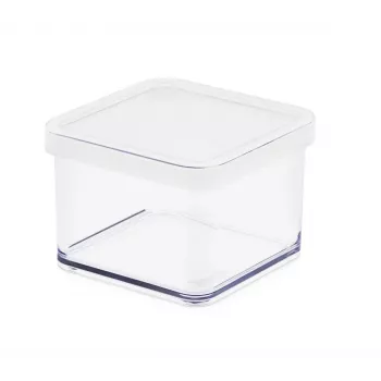 Dėžutė Rotho Box Rotho 11603 stačiakampė 0,5 L, technopolimeras, balta, 100×100×72 mm