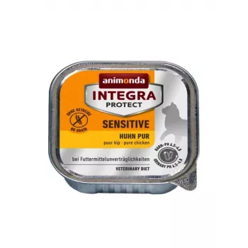 Šlapias kačių maistas Animonda Integra Protect Sensitive Pure Chicken 100 g, be grūdų, be glitimo, suaugusioms katėms, alergijų palaikymui