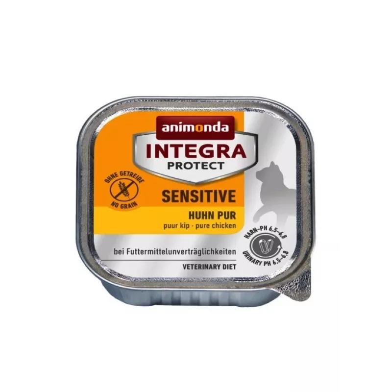 Šlapias kačių maistas Animonda Integra Protect Sensitive Pure Chicken 100 g, be grūdų, be glitimo, suaugusioms katėms, alergijų palaikymui